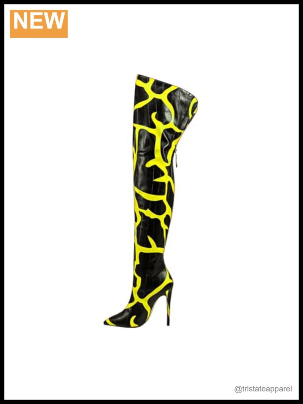 Women's Thigh High Boots Pointed Toe Stiletto Heel Back Zip PU Leather Over